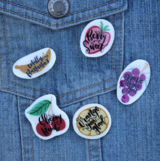 Fruit Puns Enamel Pins with Jewelry Resin DIY