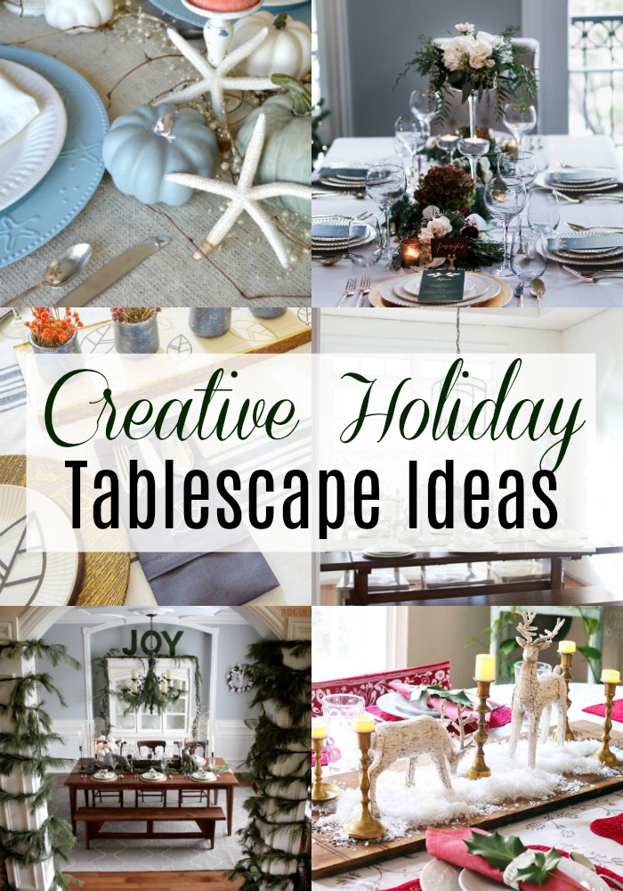 Creative Holiday Tablescape Ideas via @resincraftsblog