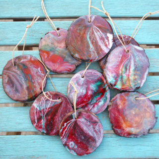 Wood Slice Resin Pour Ornaments