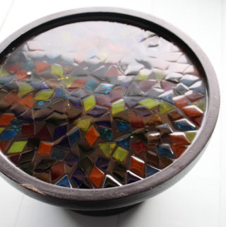 mosaic resin cake stand envirotex high gloss resin finish (3)