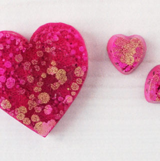 alcohol ink resin heart pieces