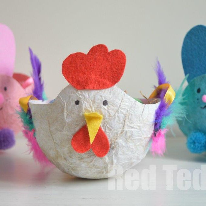 Easter-Craft-Basket-Tissue-Paper-Mache - Resin Crafts Blog