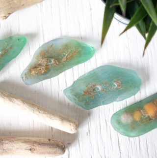 Resin buttons from driftwood mold-6349