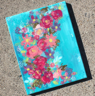 layered resin floral painting (1)