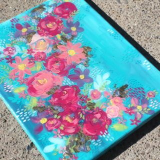 layered resin floral painting (2)