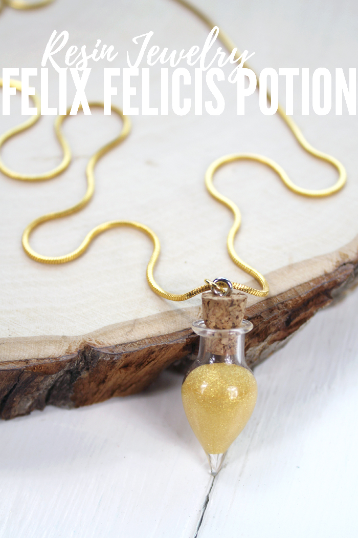 Use Jewelry Resin to make a Felix Felicis Liquid Luck vial necklace to wear and showcase your true devotion to the Wizarding World. #resin #resincraftsblog #resincrafts #doodlecraft via @resincraftsblog