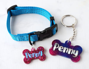 Resin Dog Tag and Keychain