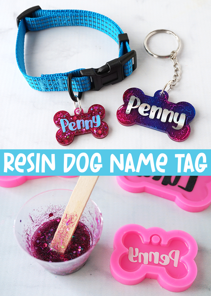 DIY Resin Dog Name Tag via @resincraftsblog