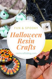 Fun and Spooky Halloween Resin Crafting Ideas pin collage with text overlay