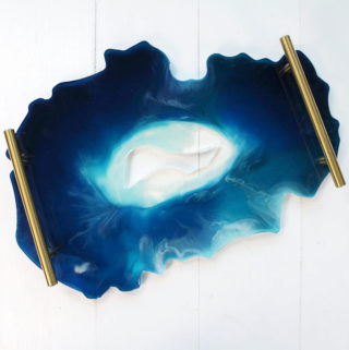 How to Make a Faux Agate Resin Tray