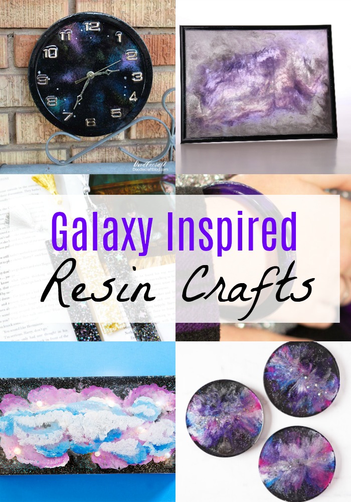 Galaxy Inspired Resin Crafts via @resincraftsblog