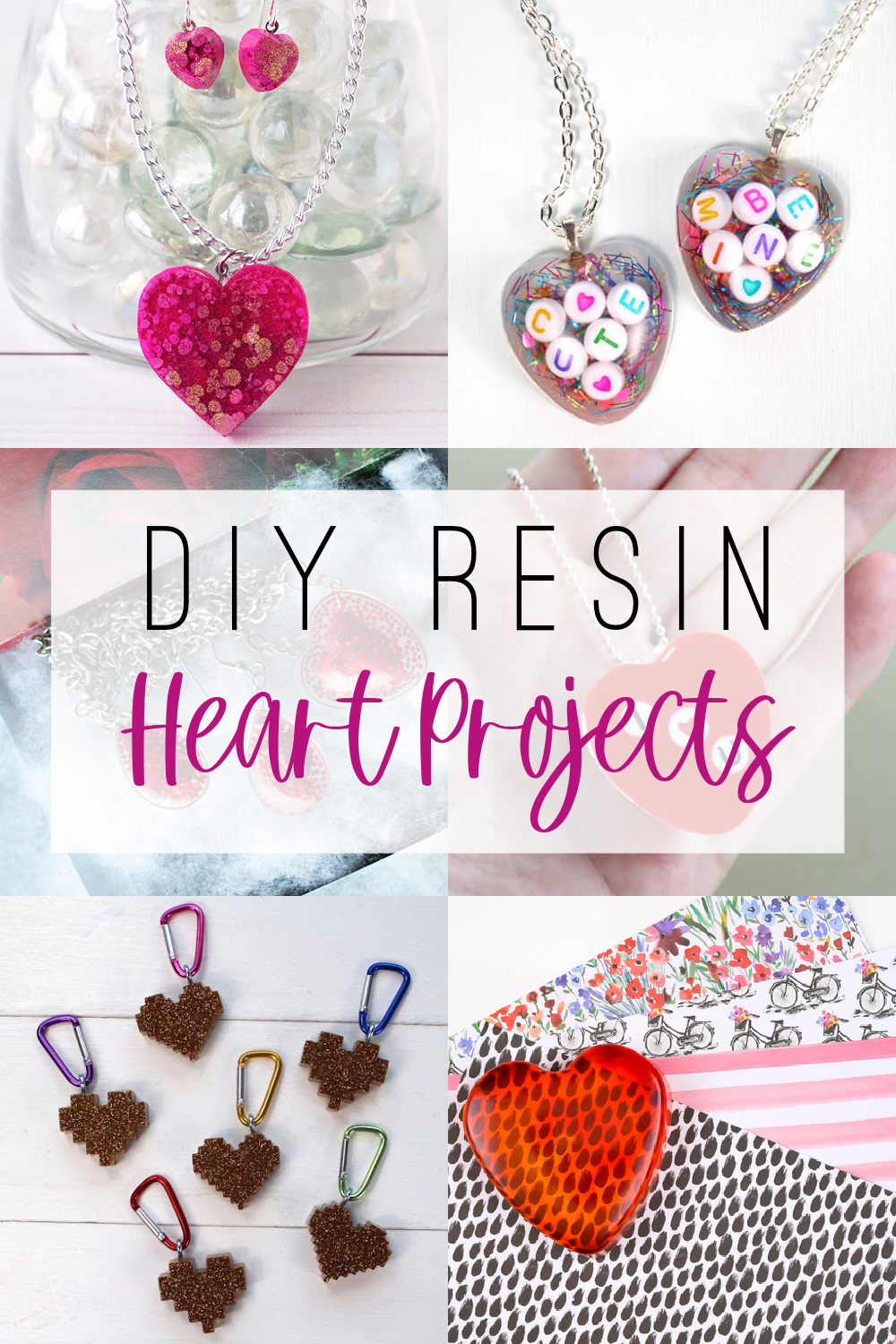 DIY Resin Heart Projects via @resincraftsblog