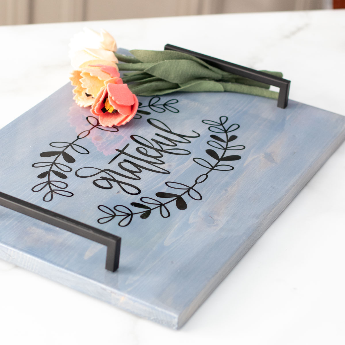 Farmhouse Inspired DIY Serving Tray with Resin