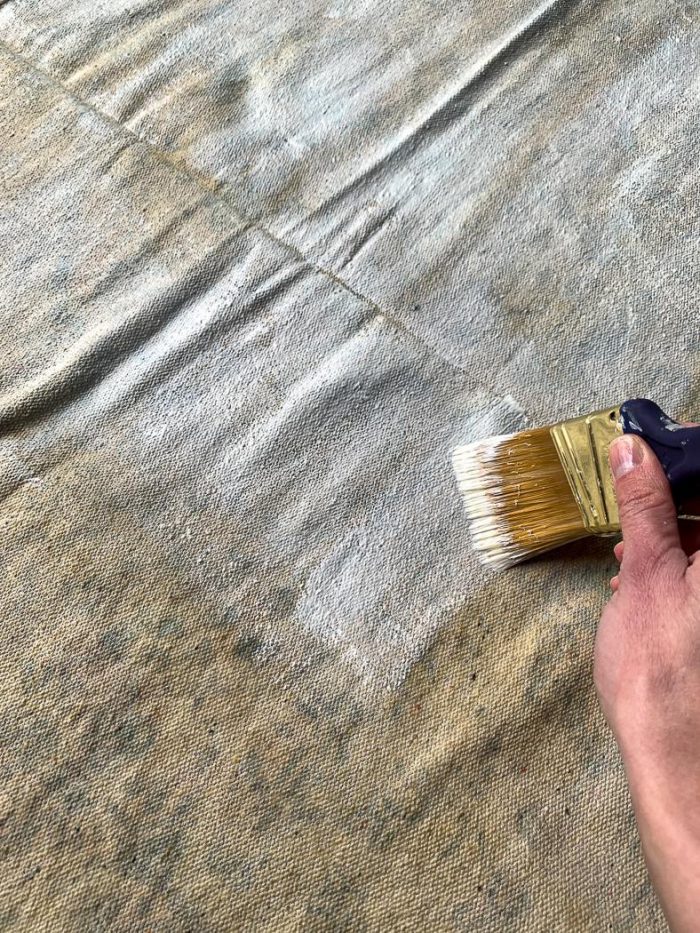 Fiber-Lok Non-Skid Rug Backing is the easiest and most effective way to keep a rug from sliding and curling. Simply paint on two thin coats and let it work its magic.