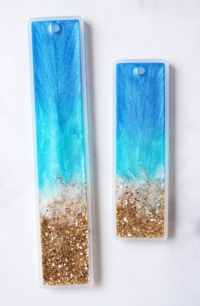 Resin Beach Bookmarks Curing