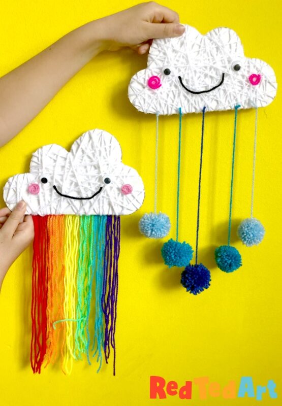 Rainbow with Clouds, Kids/Nursery Room Craft Shape, Paint By Line MDF Wooden  Craft, Unfinished Craft, DIY Craft Art, 