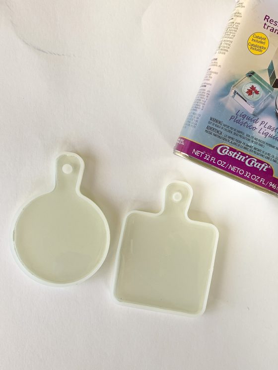 Pour the Castin' Craft resin into silicone molds.