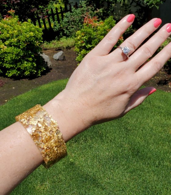Glitter Bracelet with Polyester Casting Resin