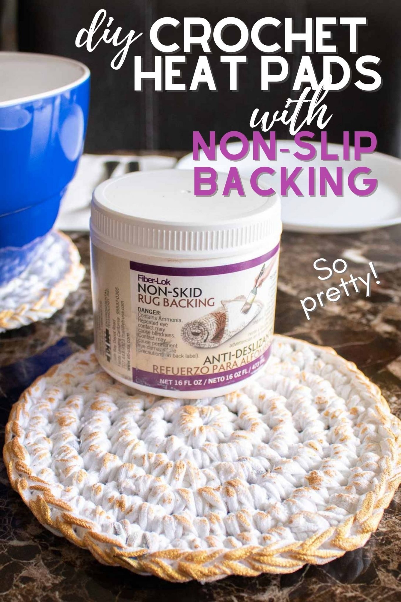 DIY Crochet Heat Pad with FiberLok NonSkid Backing Resin Crafts Blog