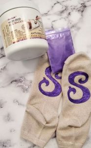 purple s on socks
