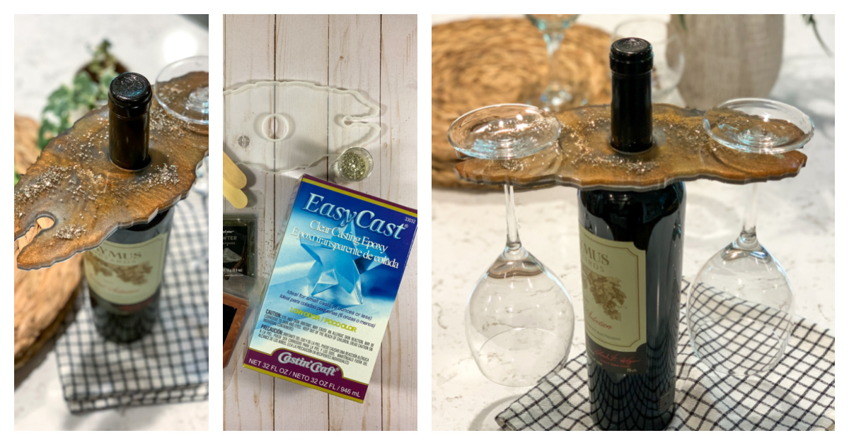 Make this DIY wine glass holder with EasyCast resin!