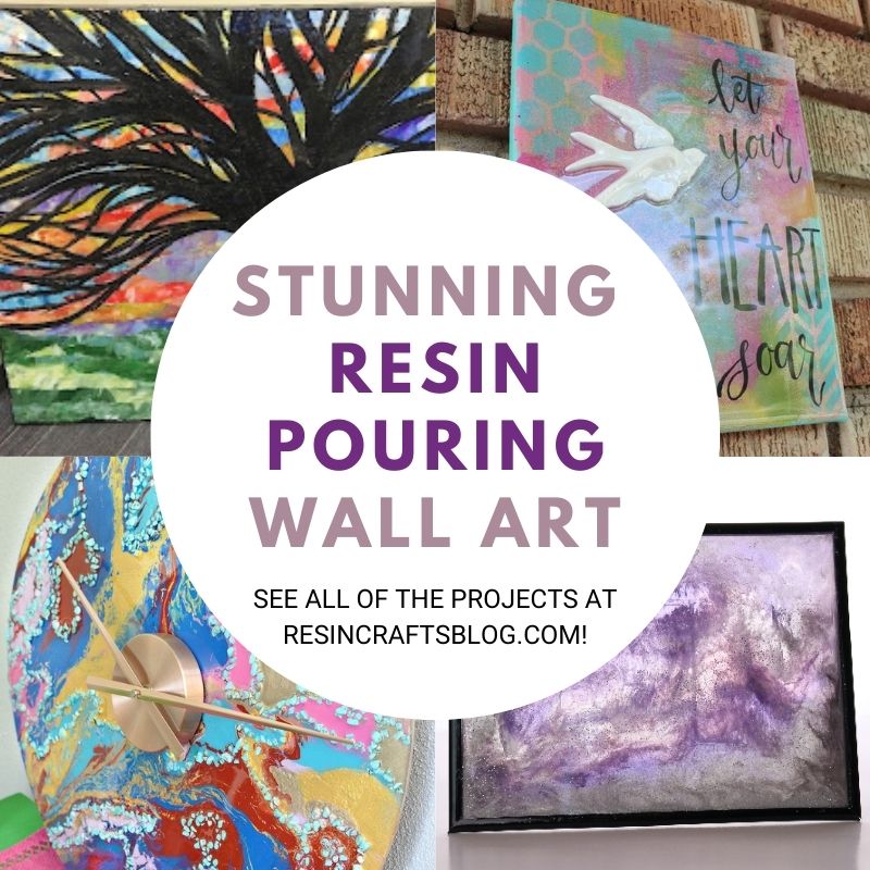 17 Stunning Resin Pouring Wall Art Inspiration Ideas Pin collage with text overlay