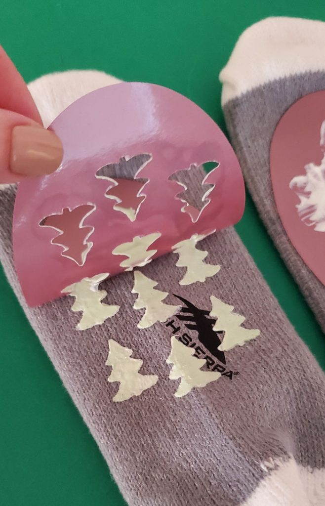 tree stencil for socks