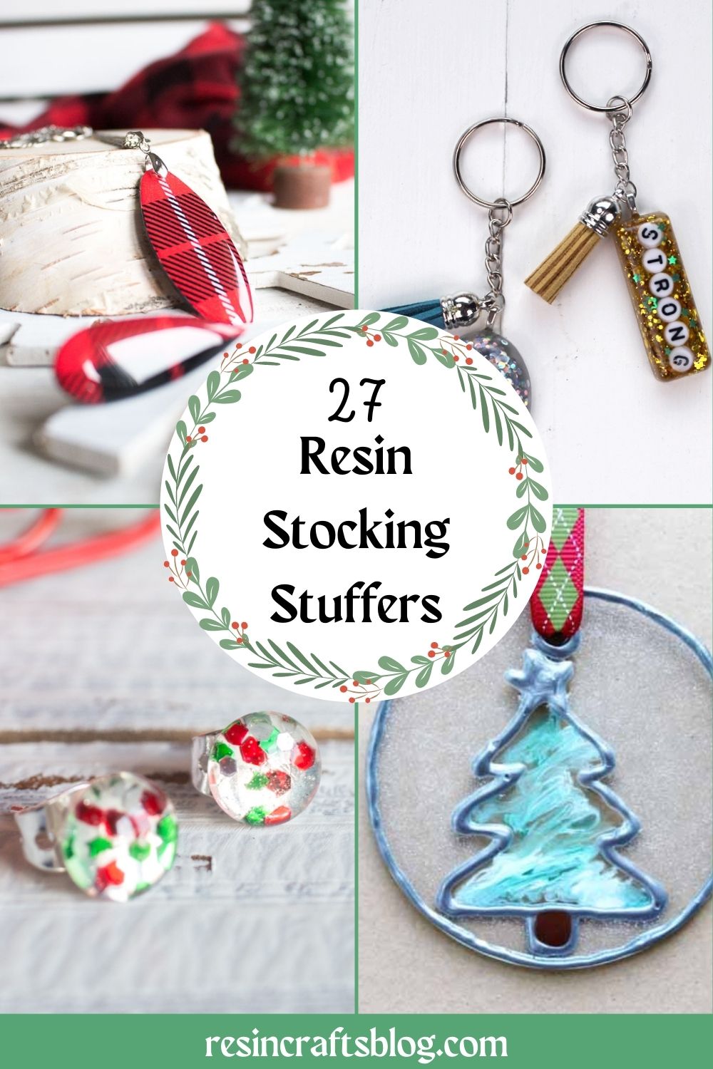 In a hurry to find the perfect stocking stuffers for everyone on your list?  Why not make a DIY resin project for them this year! #resincraftsblog #diyresinstockingstuffers #diystockingstufferswithresin via @resincraftsblog