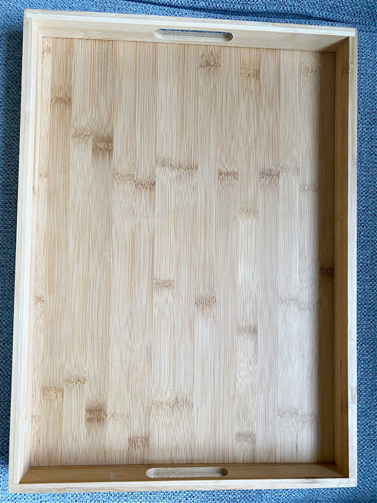 unfinished bamboo tray