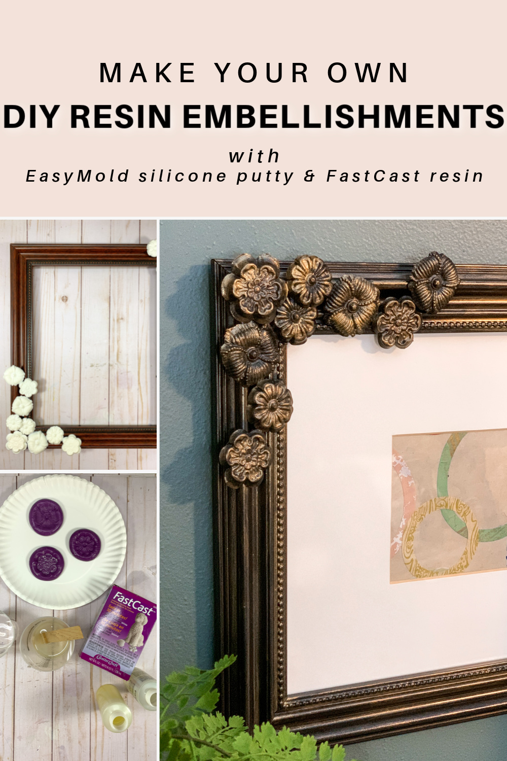 Learn how to make your own resin embellishments to adorn anything! It's so easy to make a mold of any object and cast it in resin, to create embellishments for furniture, home decor, and more. via @resincraftsblog