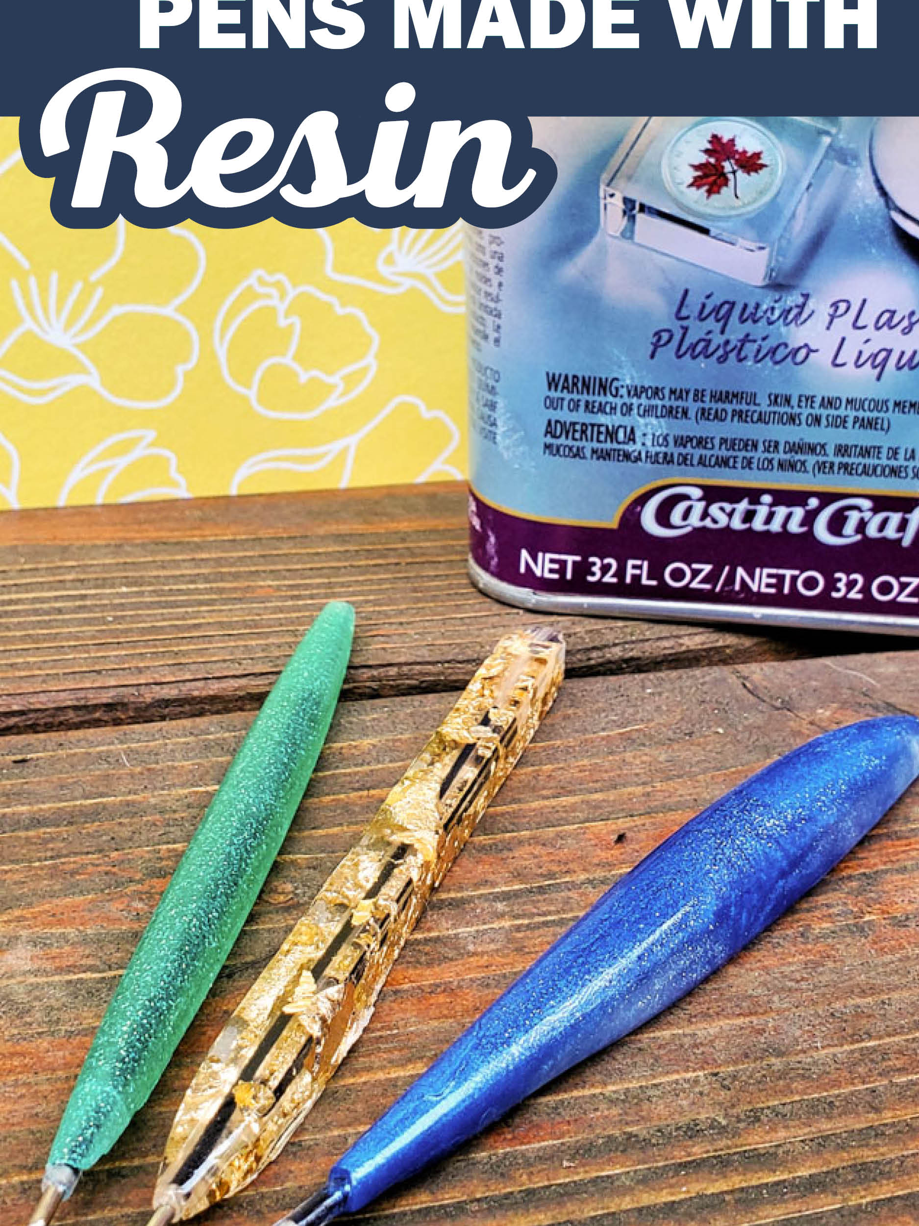 Learn to make resin pens with polyester resin. They make beautiful gifts and you'll want to keep some too. via @resincraftsblog