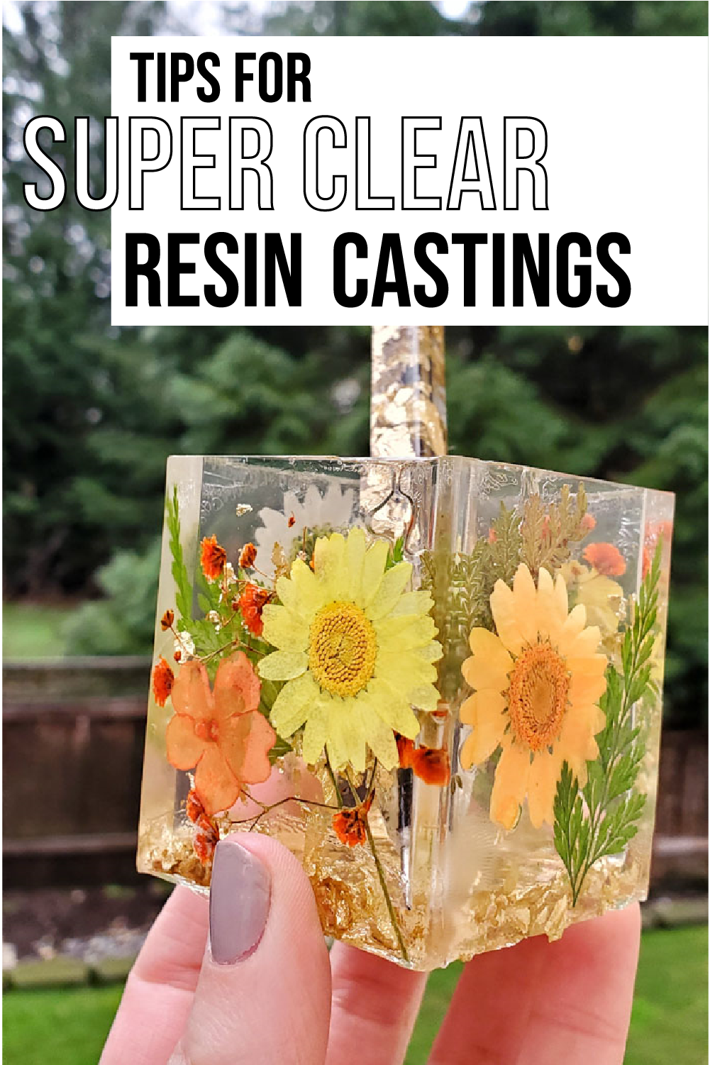 Want to embed items in a resin casting? Here are good details of how to get clear deep pours with Polyester Resin. via @resincraftsblog