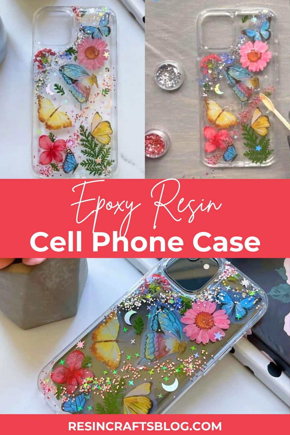How to make an epoxy resin cell phone case via @resincraftsblog