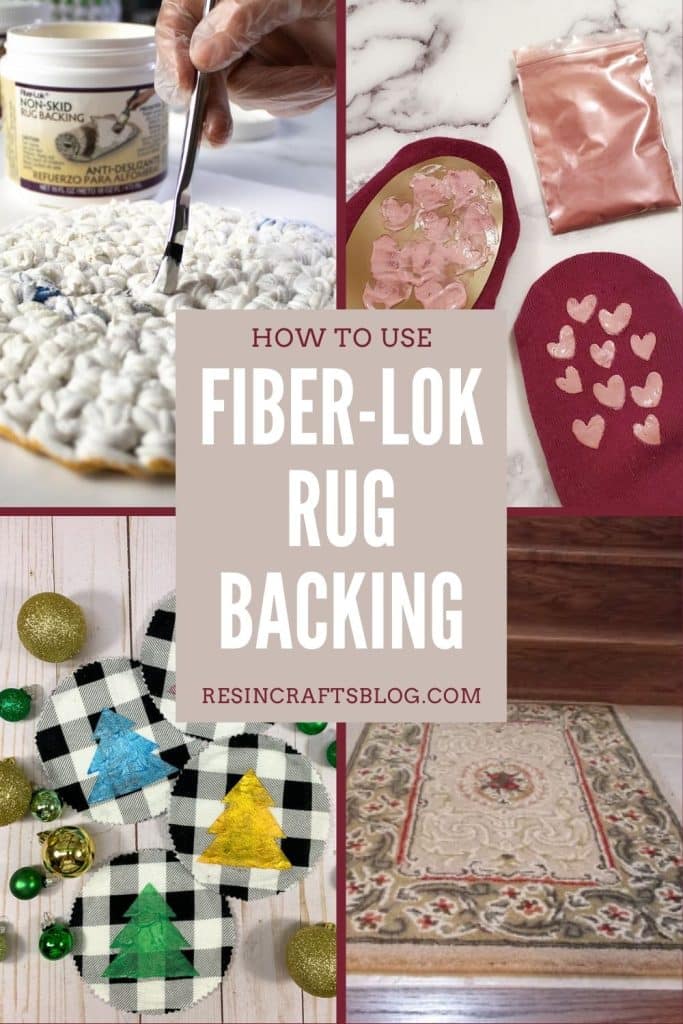 fiber-lok rug backing collage of four