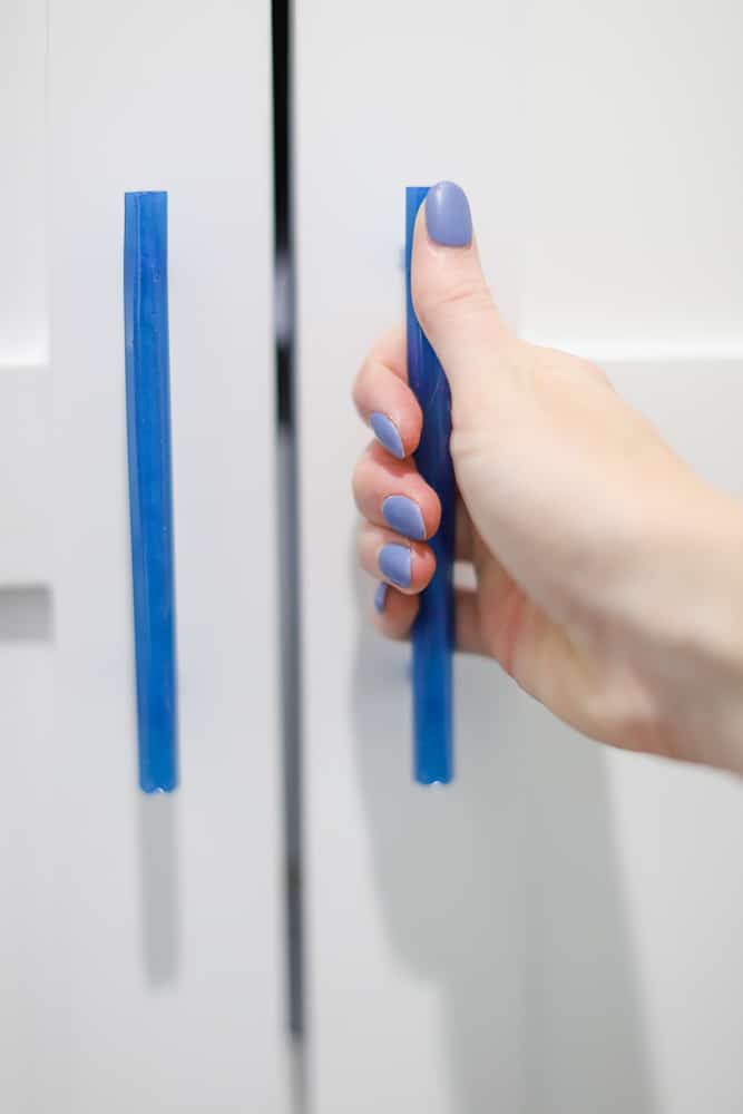 beautiful blue diy door pulls made with resin