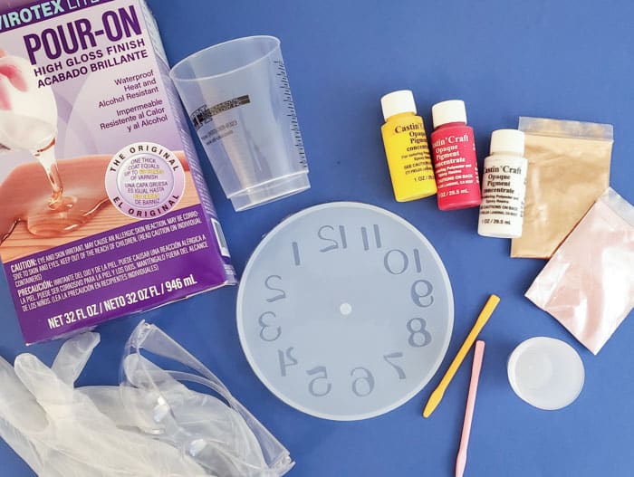 supplies for resin clock