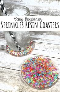 Easy Beginner Sprinkles Resin Coaster DIY