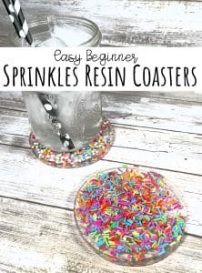 Easy Beginner Sprinkles Resin Coaster DIY