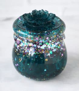 Resin Jar with Flower Lid