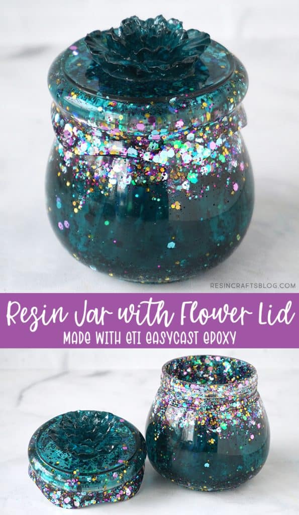 Resin Jar with Flower Lid Resin Crafts Blog