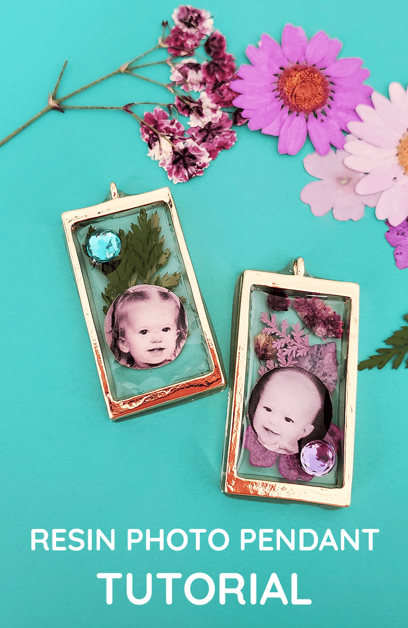 Mother's Day is a perfect time to experiment with photo gifts - like these resin photo pendants! Watch how to make a beautiful pendant featuring a baby picture and an open-back bezel. via @resincraftsblog