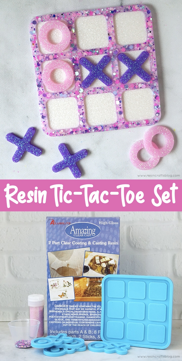 Resin Tic-Tac-Toe Game Set via @resincraftsblog