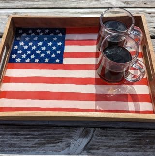 fourth of july american flag tray