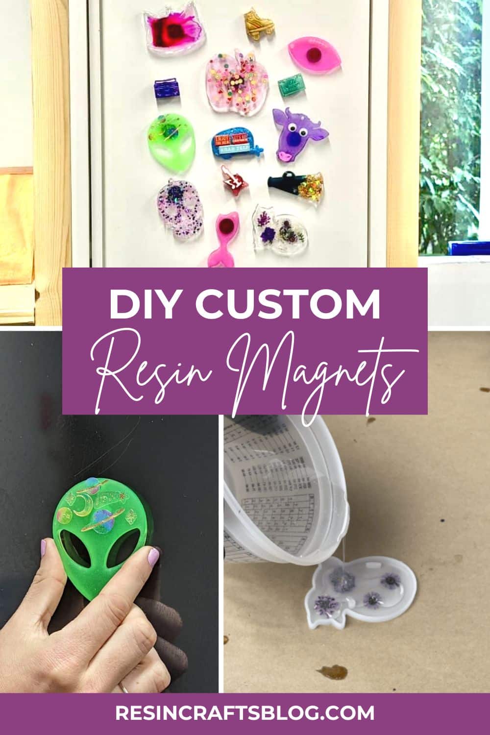customized epoxy resin magnets via @resincraftsblog