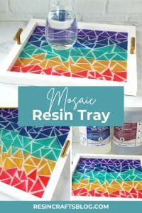 mosaic resin tray