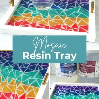 mosaic resin tray