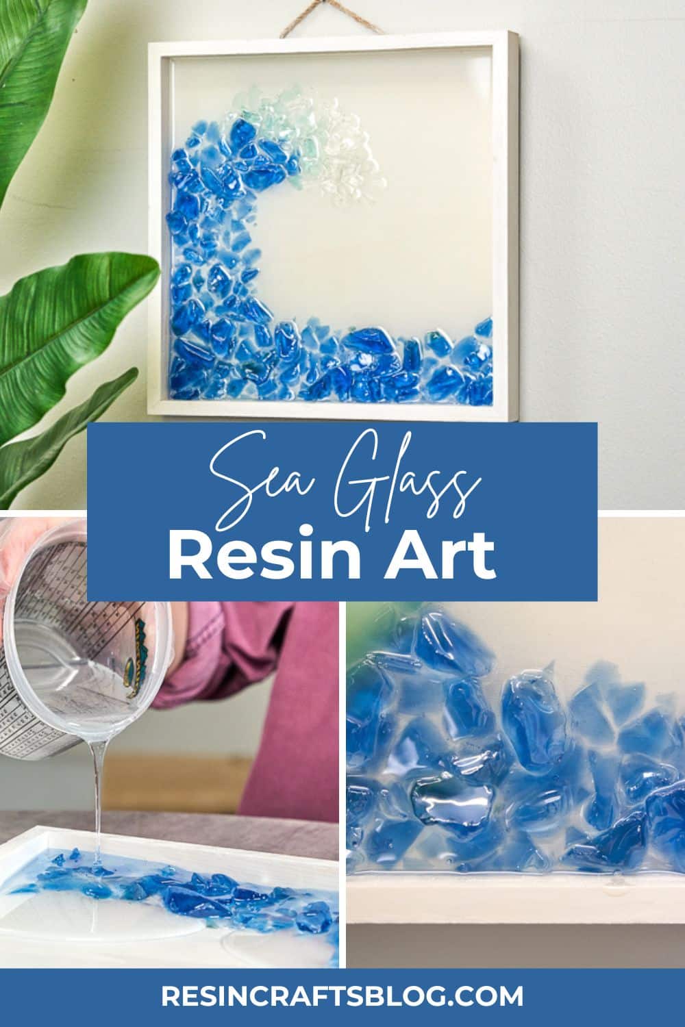 How to make sea glass Resin Art via @resincraftsblog