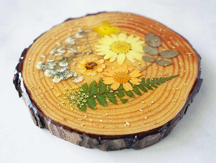 Wood Flower Coaster