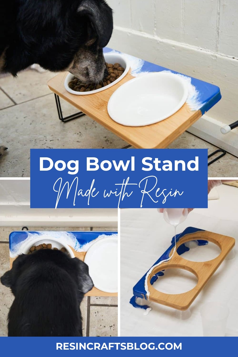DIY Dog Bowl Stand made with Resin! via @resincraftsblog