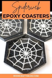 SPIDERWEB epoxy coasters